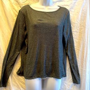 Betsy Johnson performance long sleeve metallic top